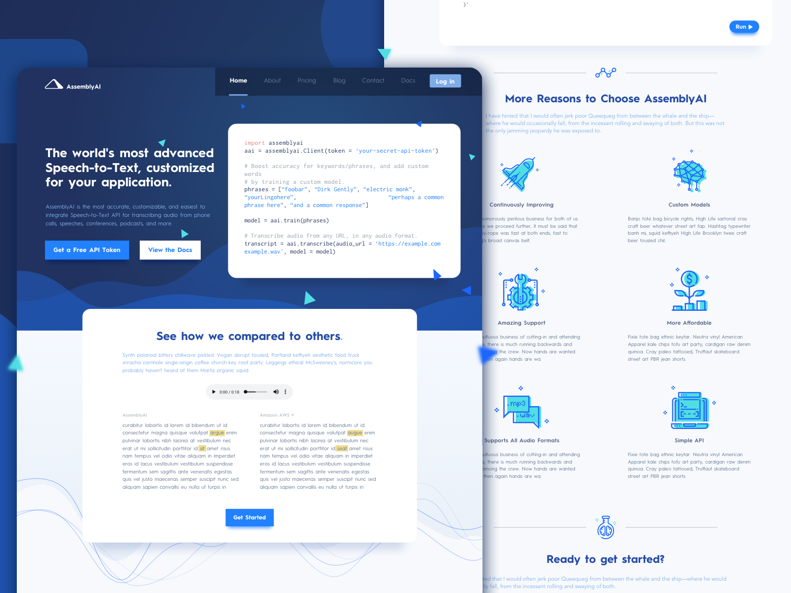 AssemblyAI's landing page