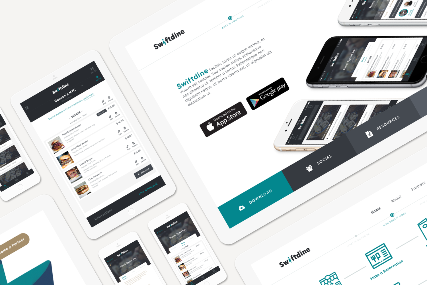 We built an ecosystem that connects the admin web app, the restaurant web app and the client-facing mobile app into a streamlined user experience.