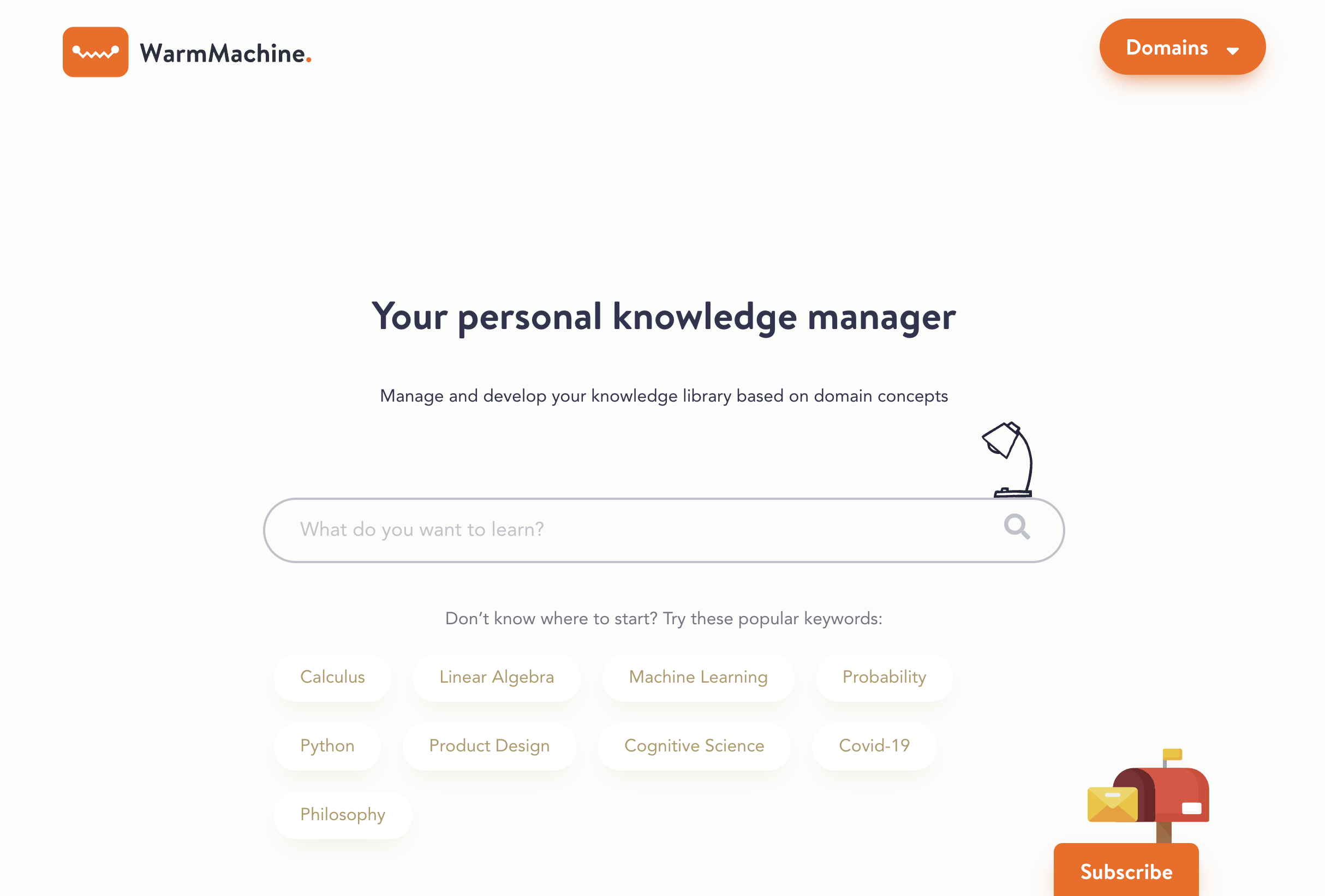 WarmMachine homepage
